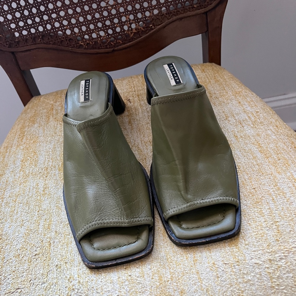TOPSHOP leather mules